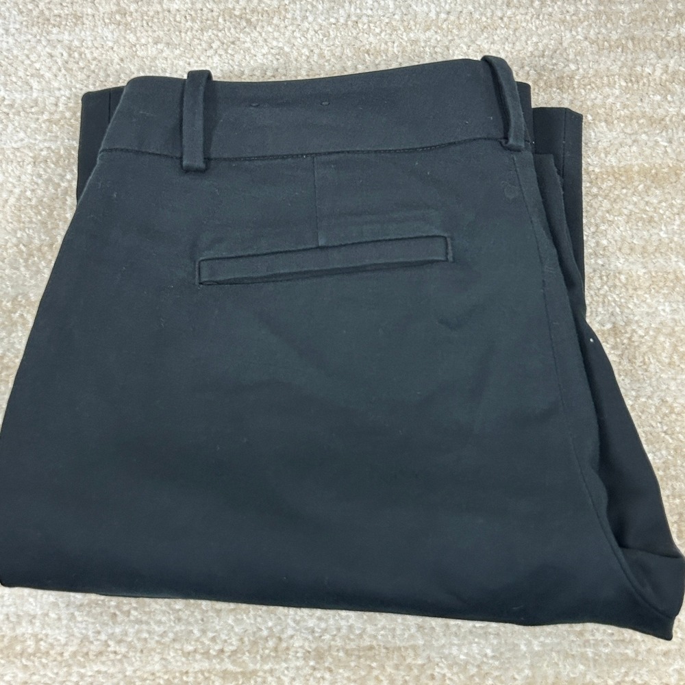 Banana Republic Martin Fit Trousers Minimalist Black Stretch Cotton 8 Petite